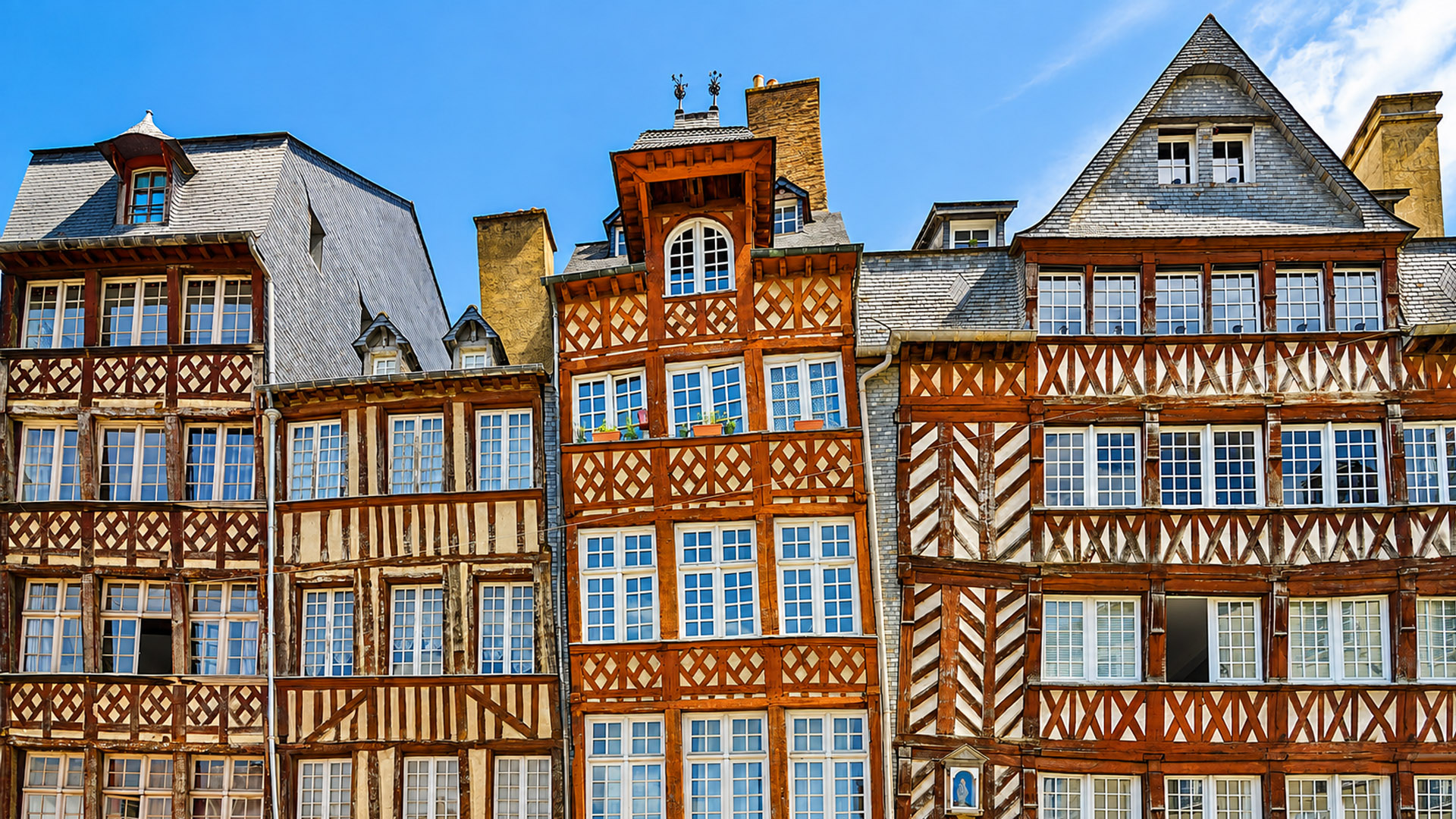 Case a graticcio nel centro storico di Rennes