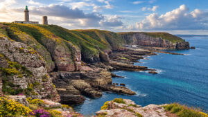 Veduta panoramica delle scogliere di Cap Fréhel