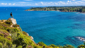 Panorama dalle Falaises de Plouha sulla baia di Saint-Brieuc