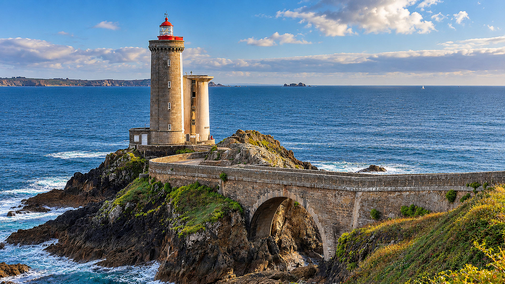 Phare du Petit Minou sulla costa del Finistère in Bretagna